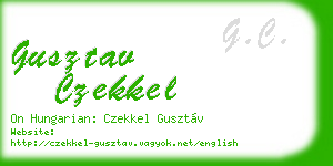 gusztav czekkel business card