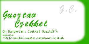 gusztav czekkel business card